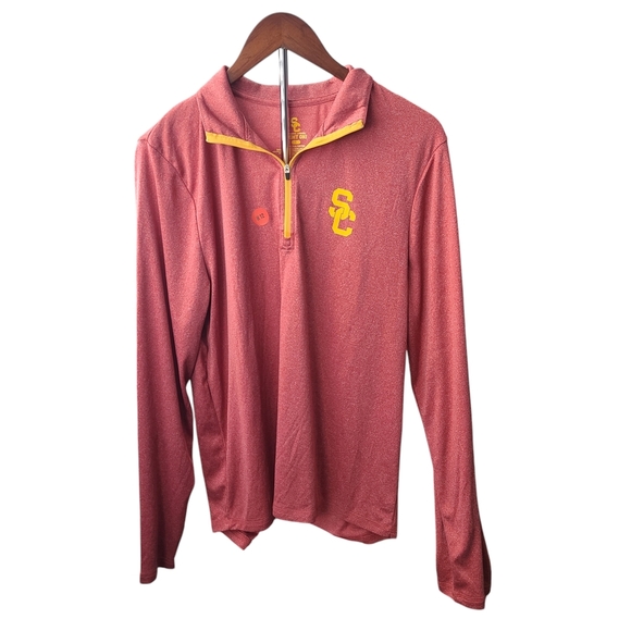 USC Cardinal Red Quarter-Zip Pullover - Picture 1 of 5